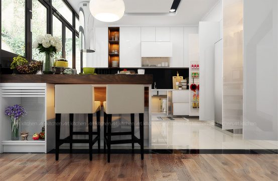 tủ bếp gỗ công nghiệp