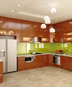 Tủ bếp gỗ xoan đào- Gỗ Xoan Đào Vietkit Home