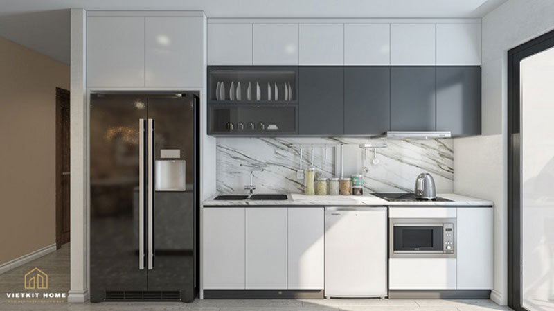 12tu-bep-chu-i-dep-vietkithome Mẫu tủ bếp dạng chữ "I"- Vietkit Home