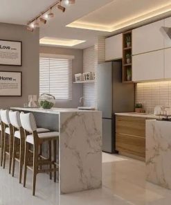 Xưởng Tủ Bếp Có Bàn Đảo Acrylic 2021, Nội Thất Tủ Bếp 2021