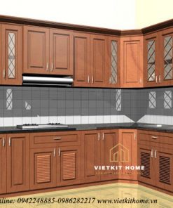 Tủ bếp Gỗ Dổi| Nội Thất Vietkit Home