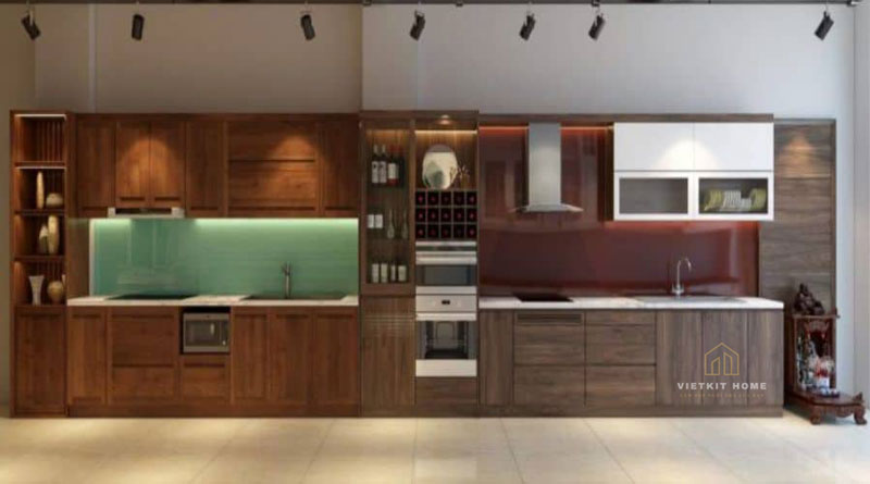 1tu-bep-go-veneer-vietkithome tủ bếp Veneer