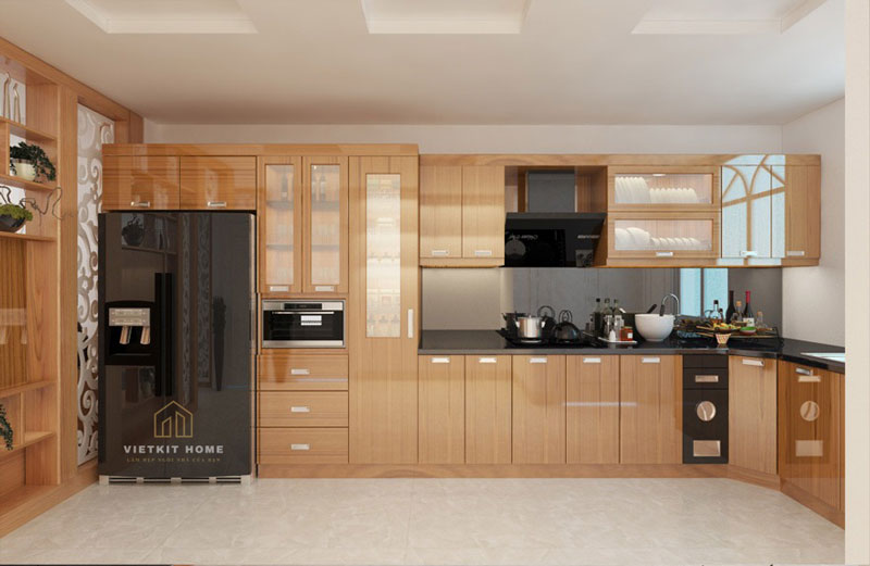 3tu-bep-go-veneer-vietkithome tủ bếp Veneer