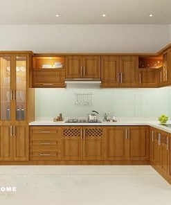 Tủ bếp Gỗ Dổi Mỹ giá tốt nhất Hà Nội- Vietkit Home