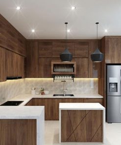 tủ bếp Veneer