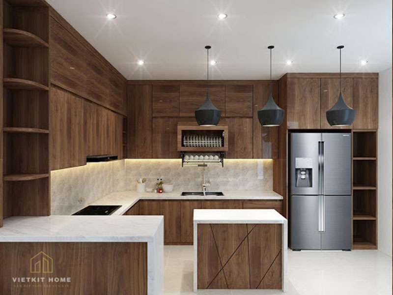 6tu-bep-go-veneer-vietkithome tủ bếp Veneer