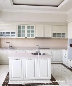 Mẫu Tủ Bếp Gỗ Sồi Nga Đẹp giá rẻ-vietkithome, Tủ Bếp Gỗ Sồi Nga