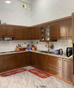 Mẫu Tủ Bếp Gỗ Sồi Nga Đẹp giá rẻ-vietkithome, Tủ Bếp Gỗ Sồi Nga