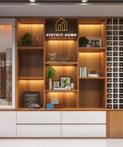 Mẫu tủ rượu Đẹp 2021 trong phòng khách- Vietkit Home