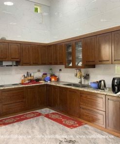 Tủ Bếp Gỗ Sồi Nga Đẹp giá rẻ