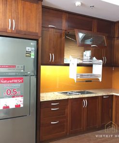 Tủ bếp gỗ xoan đào- Gỗ Xoan Đào Vietkit Home