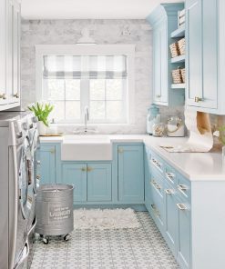 Tủ bếp melamine chữ U