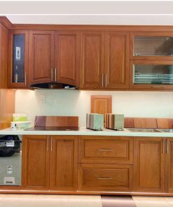 Tủ bếp gỗ xoan đào- Gỗ Xoan Đào Vietkit Home
