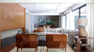 Phối cảnh nội thất biệt thự mini 1 tầng có sân vườn đẹp hiện đại