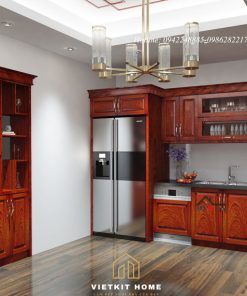 Tủ bếp Gỗ Dổi| Nội Thất Vietkit Home