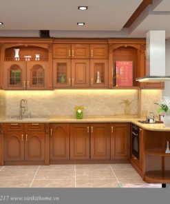Tủ bếp Gỗ Dổi| Nội Thất Vietkit Home