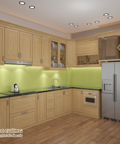 Mẫu Tủ Bếp Sồi Nga- Vietkit Home