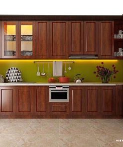 Tủ bếp gỗ xoan đào- Gỗ Xoan Đào Vietkit Home
