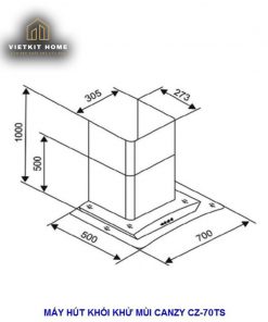 Máy hút mùi Canzy CZ 70TS-Vietkit Home