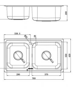 Chậu rửa bát Malloca MS 2076E