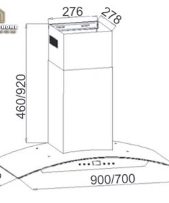 Máy hút mùi cao cấp Canzy CZ 3688 NEW