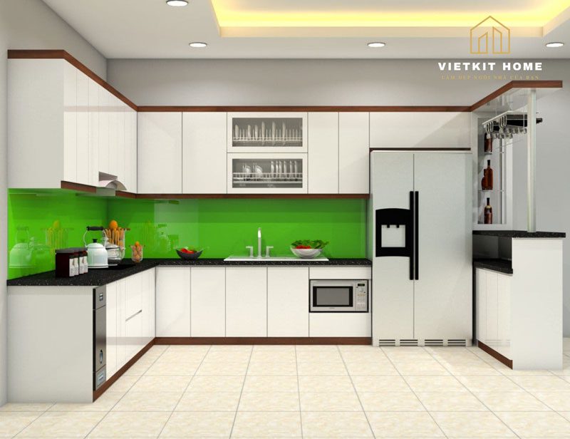 Làm nội thất tủ bếp cho khách hàng tại Long Biên
