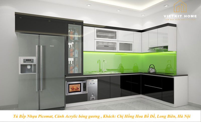 Làm nội thất tủ bếp cho khách hàng tại Long Biên