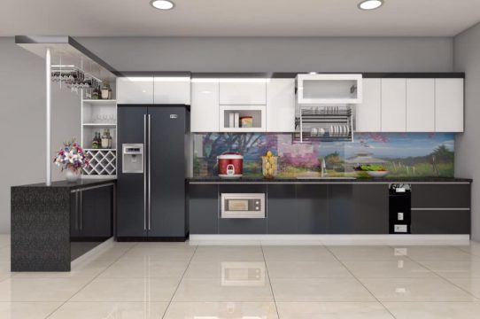 Vietkit Home chuyên làm tủ bếp có quầy bar uy tín