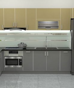 Tủ Bếp Inox Cánh Kính Cường Lực- Vietkit Home