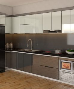 Tủ Bếp Inox Cánh Kính Cường Lực- Vietkit Home