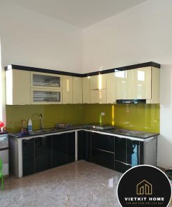 Tủ Bếp Inox Cánh Kính Cường Lực- Vietkit Home