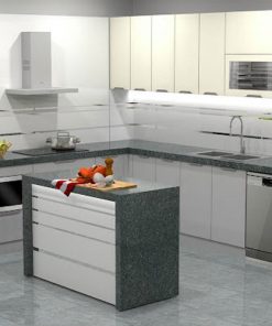 Tủ Bếp Inox Cánh Kính Cường Lực- Vietkit Home