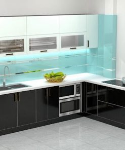 Tủ Bếp Inox Cánh Kính Cường Lực- Vietkit Home