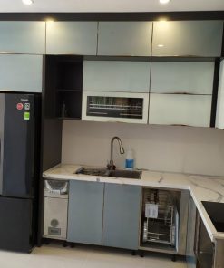 Tủ Bếp Inox Cánh Kính Cường Lực- Vietkit Home