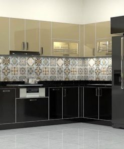 Tủ Bếp Inox Cánh Kính Cường Lực- Vietkit Home