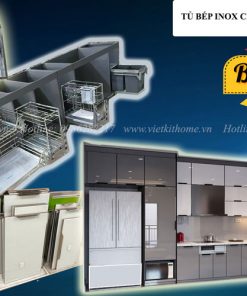 Tủ Bếp Inox Cánh Kính Cường Lực giá rẻ nhất Hà Nội www.vietkithome.vn |Hotline: 0865.283.168