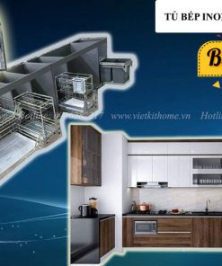 Tủ Bếp Inox Cánh Laminate giá rẻ nhất Hà Nội www.vietkithome.vn |Hotline: 0865.283.168