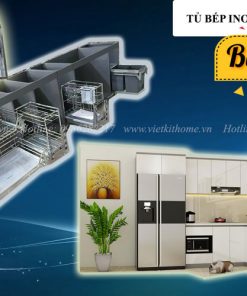 Tủ Bếp Inox Cánh MDF giá rẻ nhất Hà Nội www.vietkithome.vn |Hotline: 0865.283.168