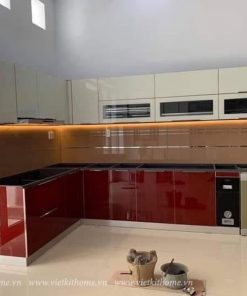 Làm tủ bếp Inox cánh kính giá tốt nhất Hà Nội- Vietkit Home