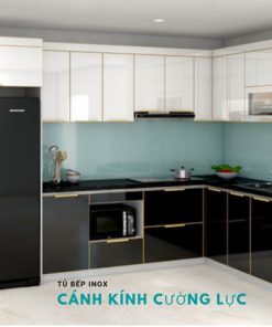 Làm tủ bếp Inox cánh kính giá tốt nhất Hà Nội- Vietkit Home