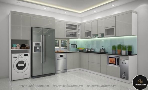 Vietkit Home Thiết Kế-Thi Công Tủ Bếp Hiện Đại T10/2021