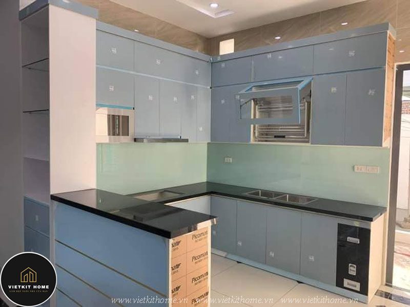 tủ bếp có quầy bar-Vietkit Home