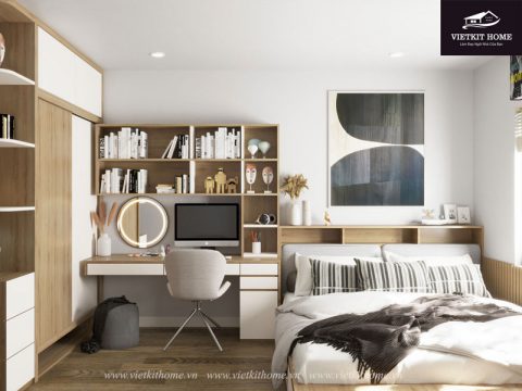 Thiết kế nội thất chung cư Eurowindow Đông Trù- Gia đình chị Ánh Anh Tuấn. Phòng ngủ