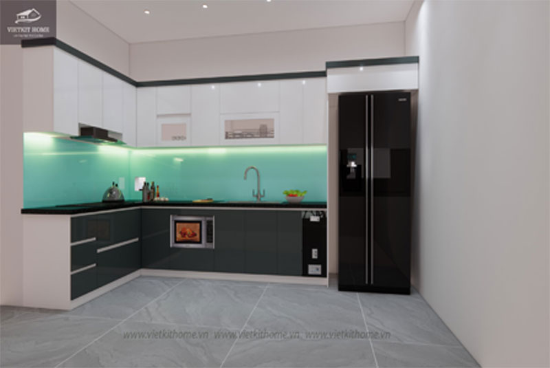tu-bep-inox-canh-acrylic-vietkithome.1 Thiết Kế-Thi Công Nội Thất tại Minh Đức Việt Yên Bắc Giang gia đình Anh Viên Chị Gắng