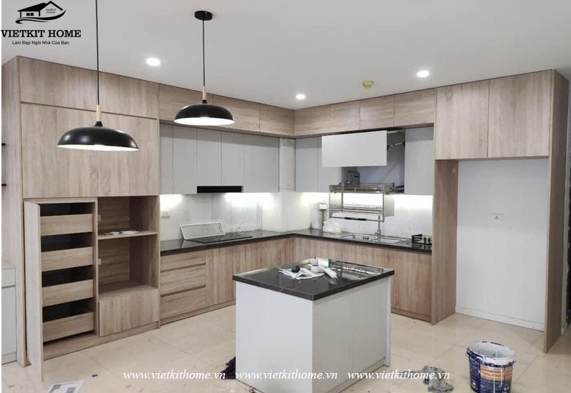 Vietkit Home chuyên làm Tủ Bếp MDF Đẹp giá rẻ