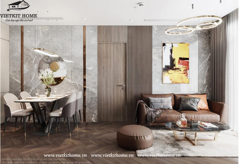 Ảnh Phòng khách-Vietkit Home thiết kế thi công Nội thất tại Vinhomes Sky Park