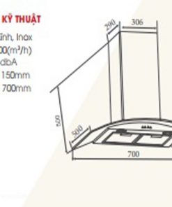Máy hút mùi Canzy CZ DB70Q