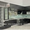 Tủ bếp Inox cánh kính tại Đông Triều, Quảng Ninh