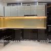 Tủ bếp Inox cánh kính tại Đông Triều, Quảng Ninh