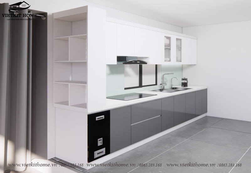 Thiết kế 3D tủ bếp